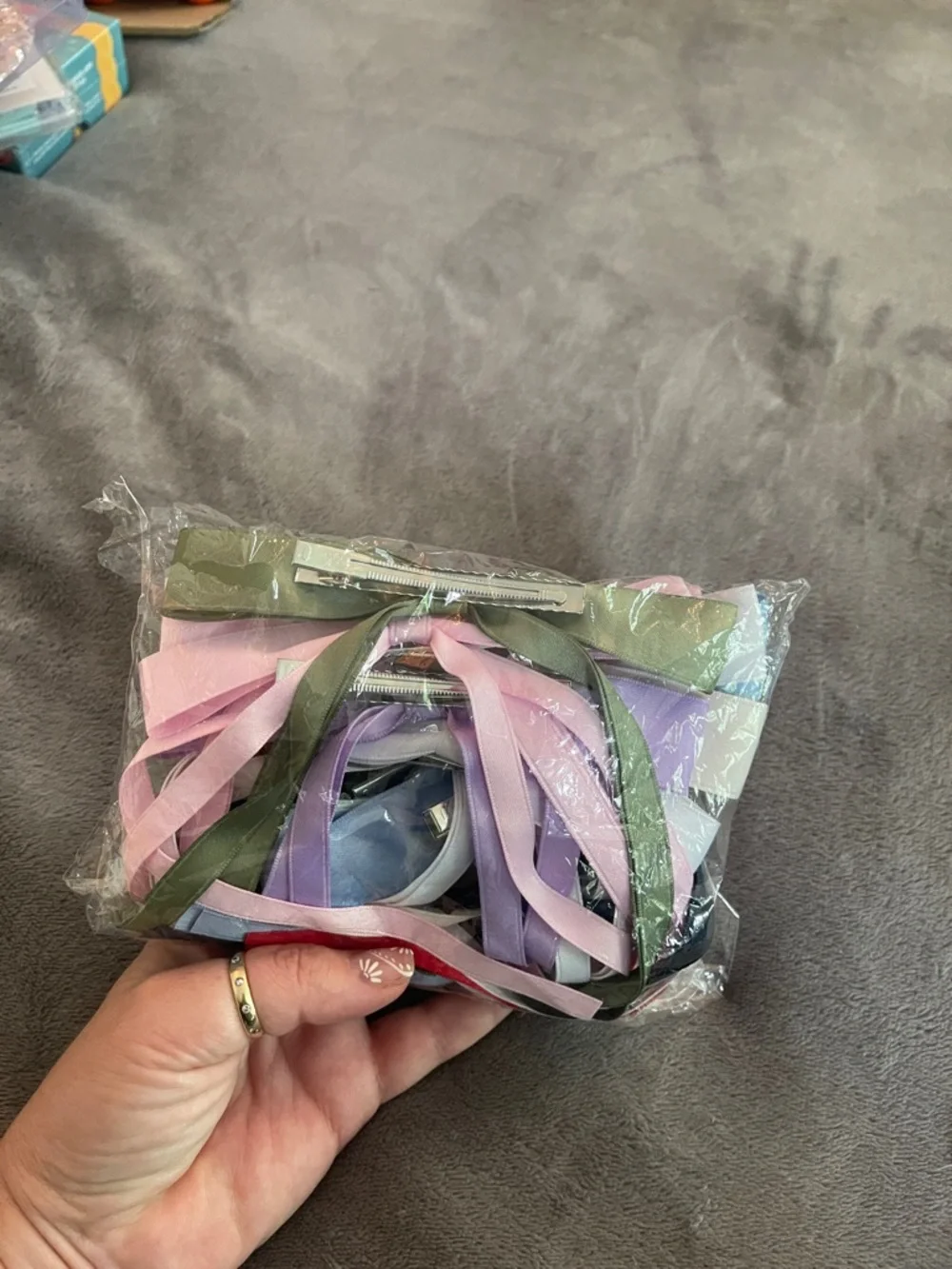 12 PCS Hair Bows Ribbon Ponytail Holders, Satin Bow with Long Tail nwt